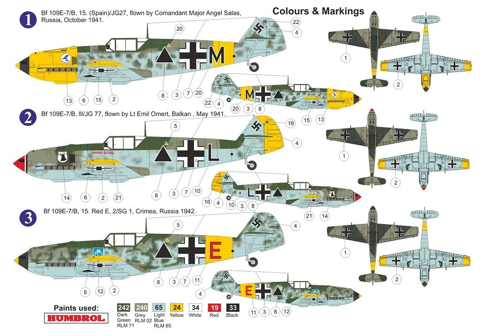 メッサーシュミット Bf109E-7/B プラモデル (AZ model 1/72 エアクラフト プラモデル No.AZ7659) 商品画像_1