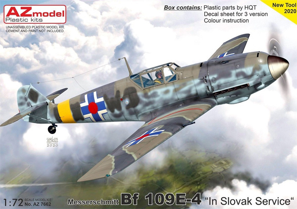 メッサーシュミット Bf109E-4 スロバキア軍 プラモデル (AZ model 1/72 エアクラフト プラモデル No.AZ7662) 商品画像