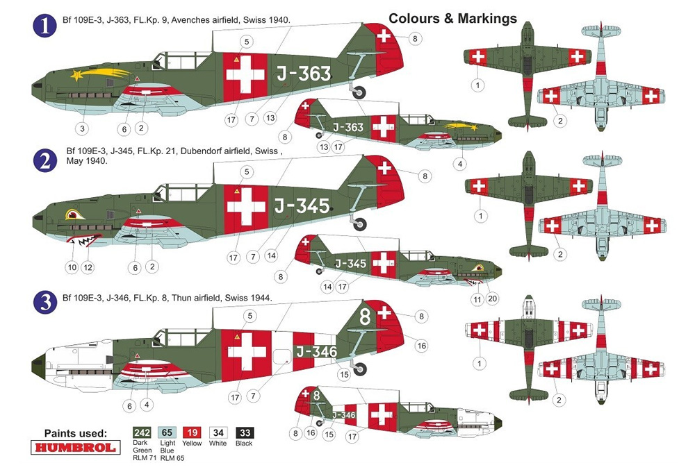 メッサーシュミット Bf109E-3 スイス仕様 プラモデル (AZ model 1/72 エアクラフト プラモデル No.AZ7664) 商品画像_1