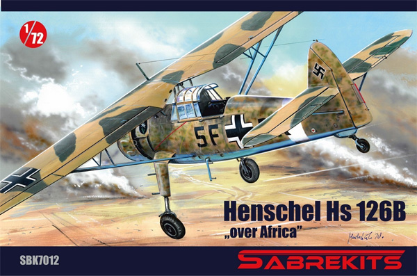 ハインケル Hs126B アフリカ上空 プラモデル (セイバーキッツ 1/72 プラスチックモデル No.SBK7012) 商品画像