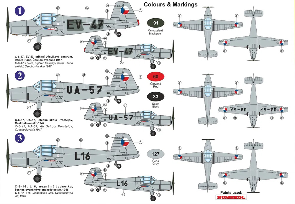 ズリン C-6 バサ チェコ空軍 プラモデル (KPモデル 1/72 エアクラフト プラモデル No.KPM0230) 商品画像_1