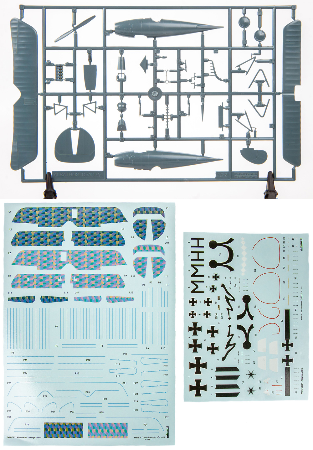 アルバトロス D.V プラモデル (エデュアルド 1/72 ウィークエンド エディション No.7406) 商品画像_2