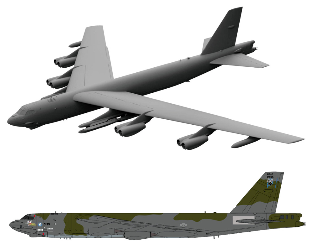 アメリカ空軍 B-52G 戦略爆撃機 プラモデル (グレートウォールホビー 1/144 エアクラフト プラモデル No.L1009) 商品画像_3