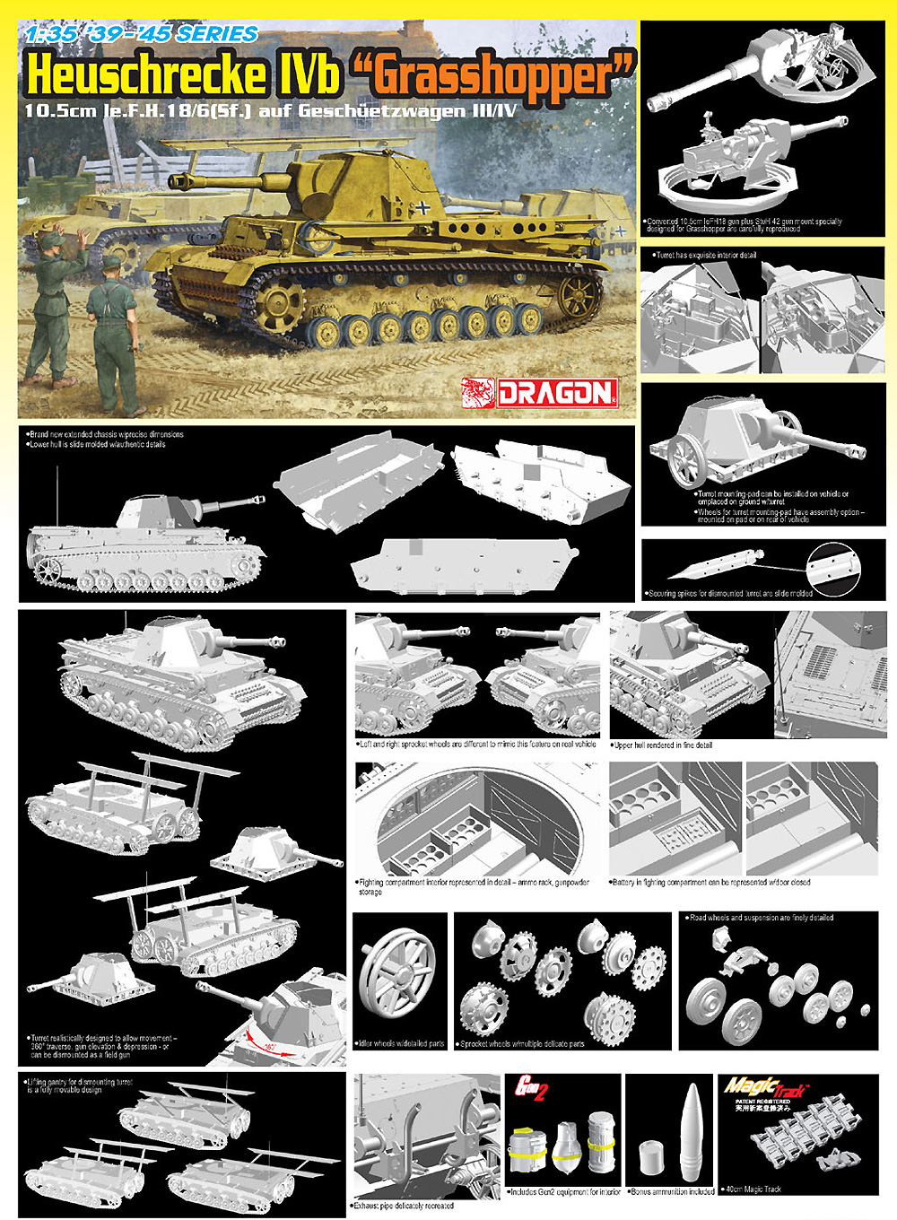 自走榴弾砲 ホイシュレッケ 10 プラモデル (ドラゴン 1/35 39-45 Series No.6439MT) 商品画像_2