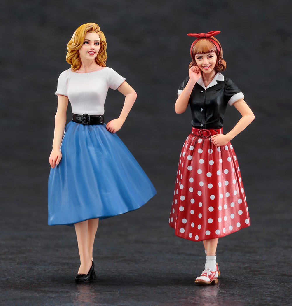 50's アメリカン ガールズ フィギュア プラモデル (ハセガワ 1/24 フィギュアコレクション No.010) 商品画像_2