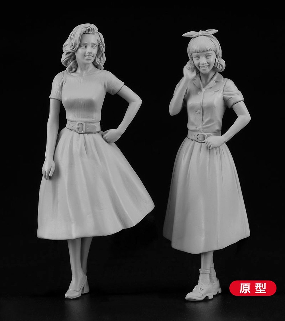 50's アメリカン ガールズ フィギュア プラモデル (ハセガワ 1/24 フィギュアコレクション No.010) 商品画像_4