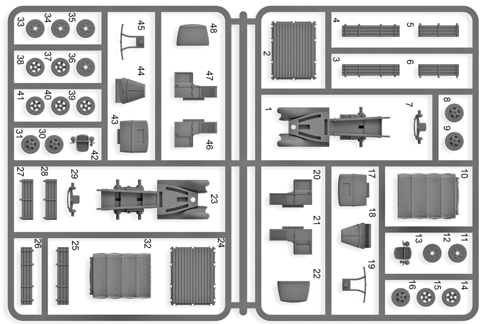 ロシア GAZ トラック 6台セット (GAZ-AA x 3、GAZ-AAA x 3) プラモデル (プラスチックソルジャー World War 2 No.WW2V20036) 商品画像_1