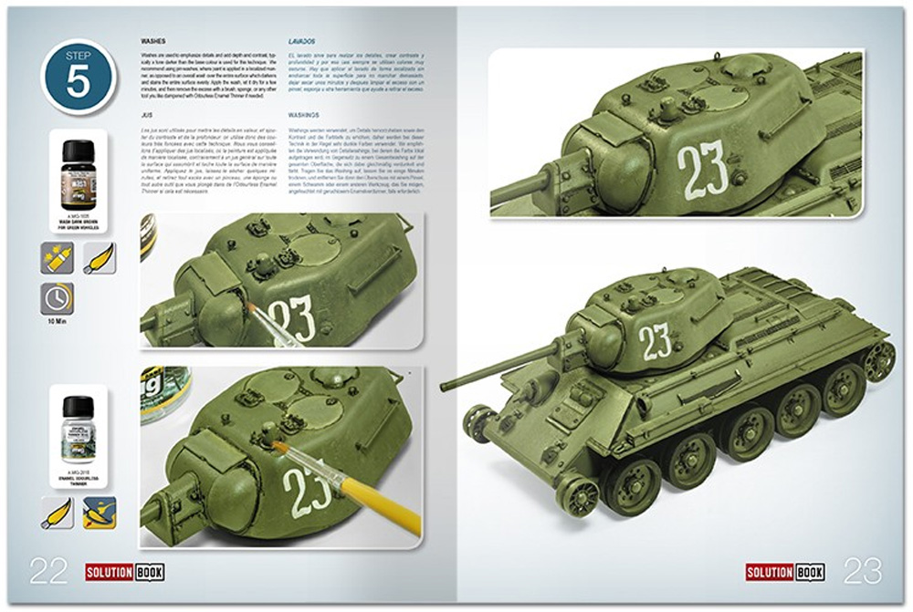 HOW TO PAINT 4BO GREEN VEHICLES 本 (アモ Solution Book (ソリューション ブック) No.A.MIG-6600) 商品画像_3