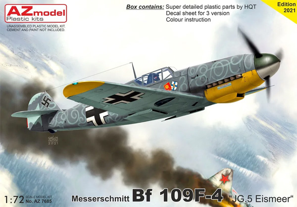 メッサーシュミット Bf109F-4 JG.5 アイスミール プラモデル (AZ model 1/72 エアクラフト プラモデル No.AZ7685) 商品画像