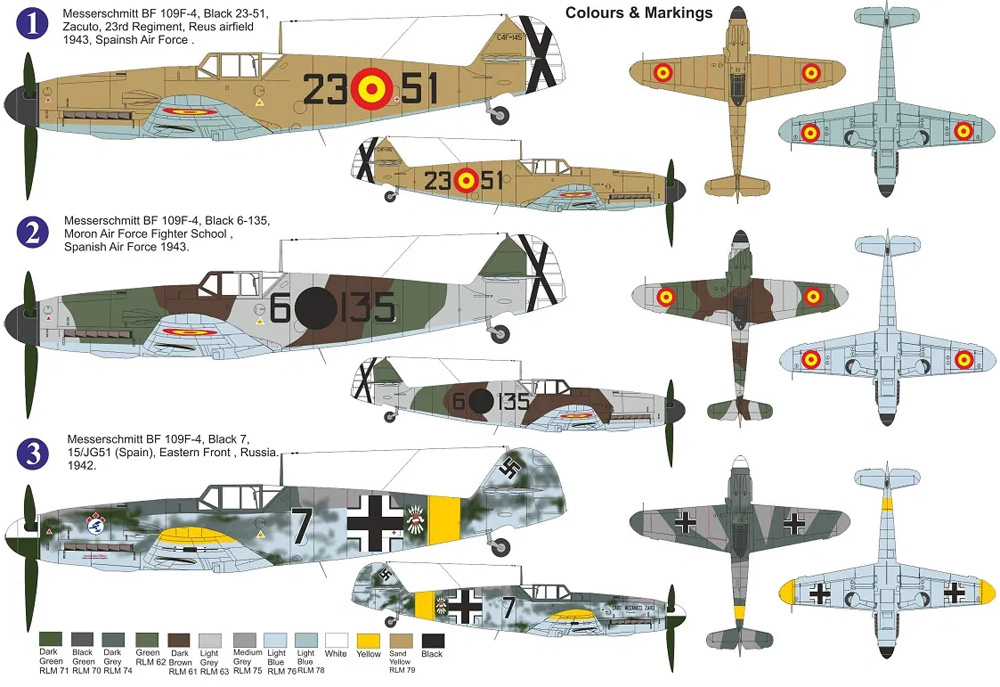 メッサーシュミット Bf109F-4 スペイン プラモデル (AZ model 1/72 エアクラフト プラモデル No.AZ7686) 商品画像_1