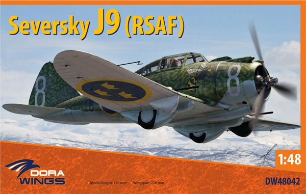 セヴァスキー J9 戦闘機 スウェーデン空軍 プラモデル (ドラ ウイングス 1/48 エアクラフト プラモデル No.DW48042) 商品画像