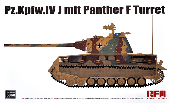 4号戦車J型 w/パンターF型砲塔 プラモデル (ライ フィールド モデル 1/35 Military Miniature Series No.5068) 商品画像