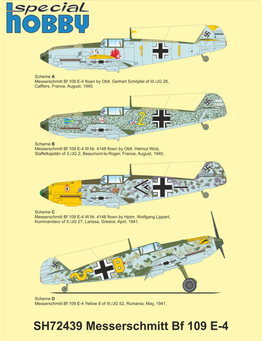 メッサーシュミット Bf109E-4 プラモデル (スペシャルホビー 1/72 エアクラフト プラモデル No.SH72439) 商品画像_3