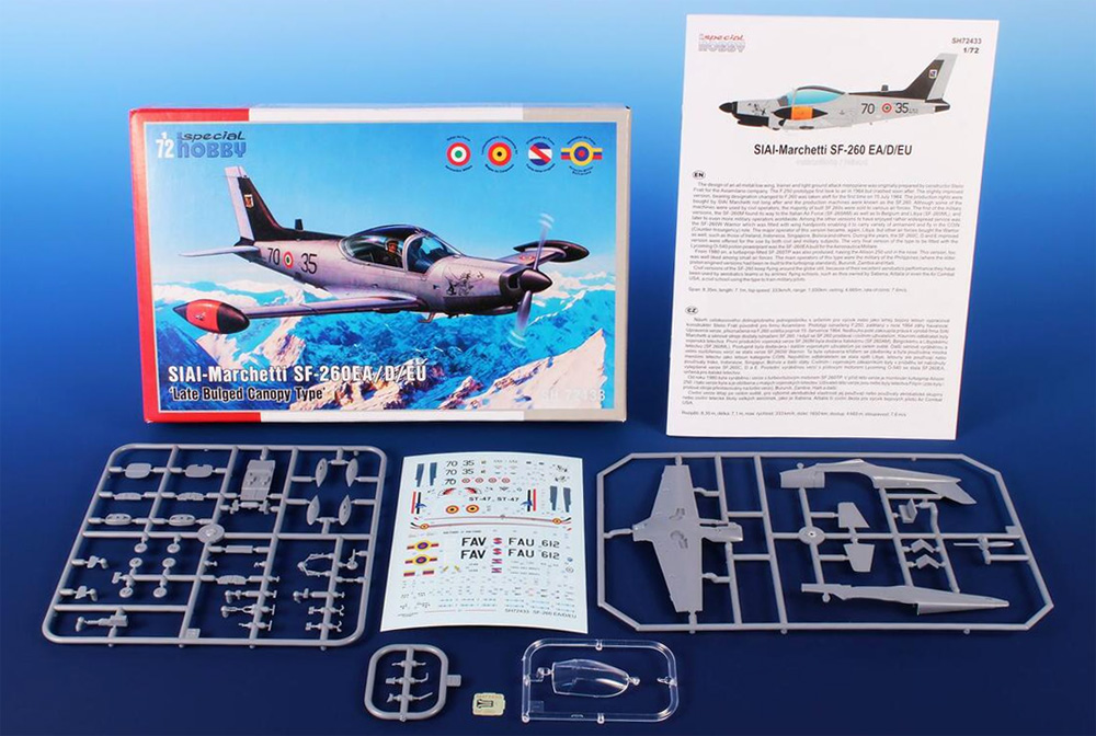 SIAI-マルケッティ SF-260EA/D/EU 後期型 バブルキャノピータイプ プラモデル (スペシャルホビー 1/72 エアクラフト プラモデル No.SH72433) 商品画像_1