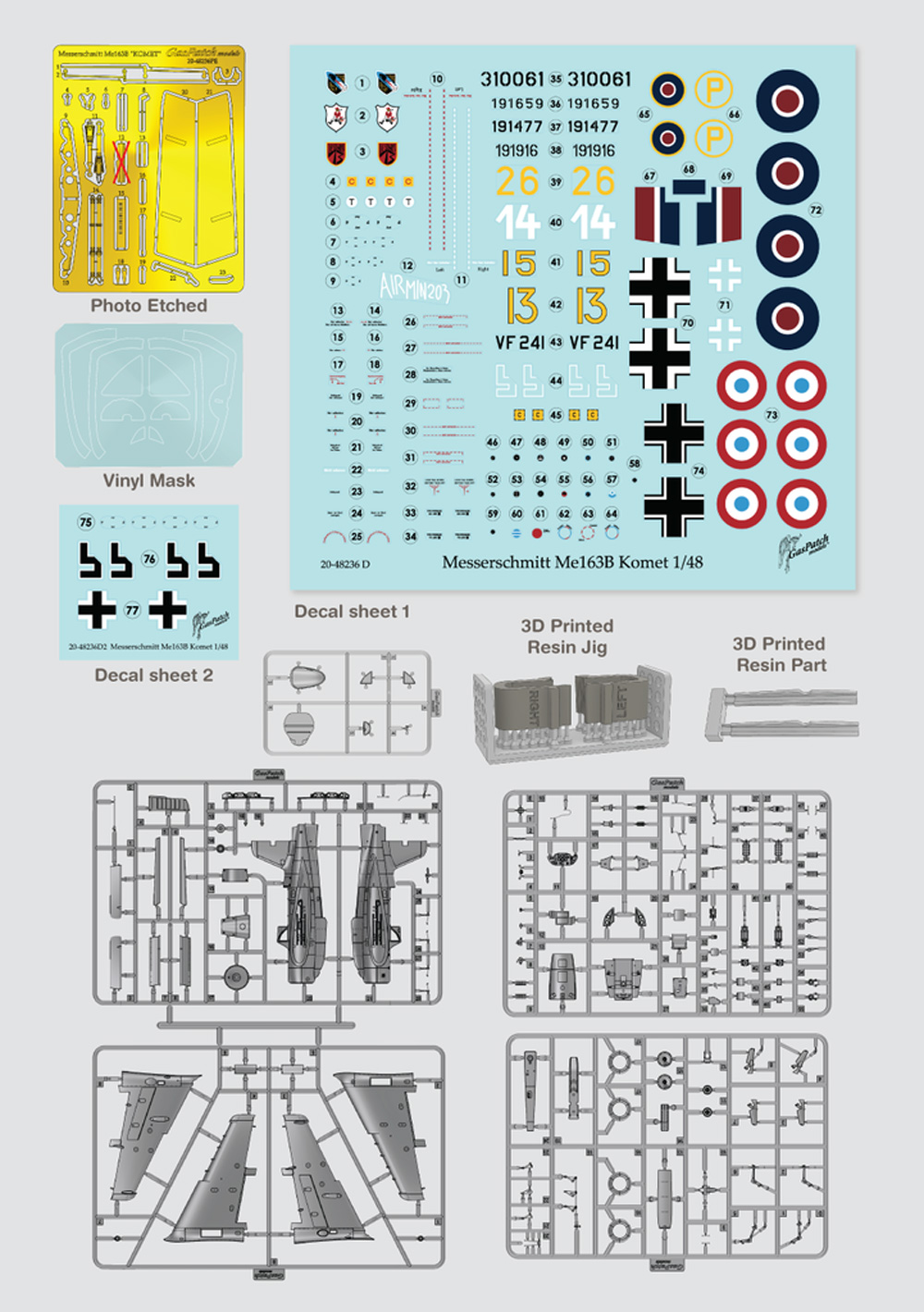 メッサーシュミット Me163B コメート プラモデル (GasPatch Models MODELS No.20-48236) 商品画像_1