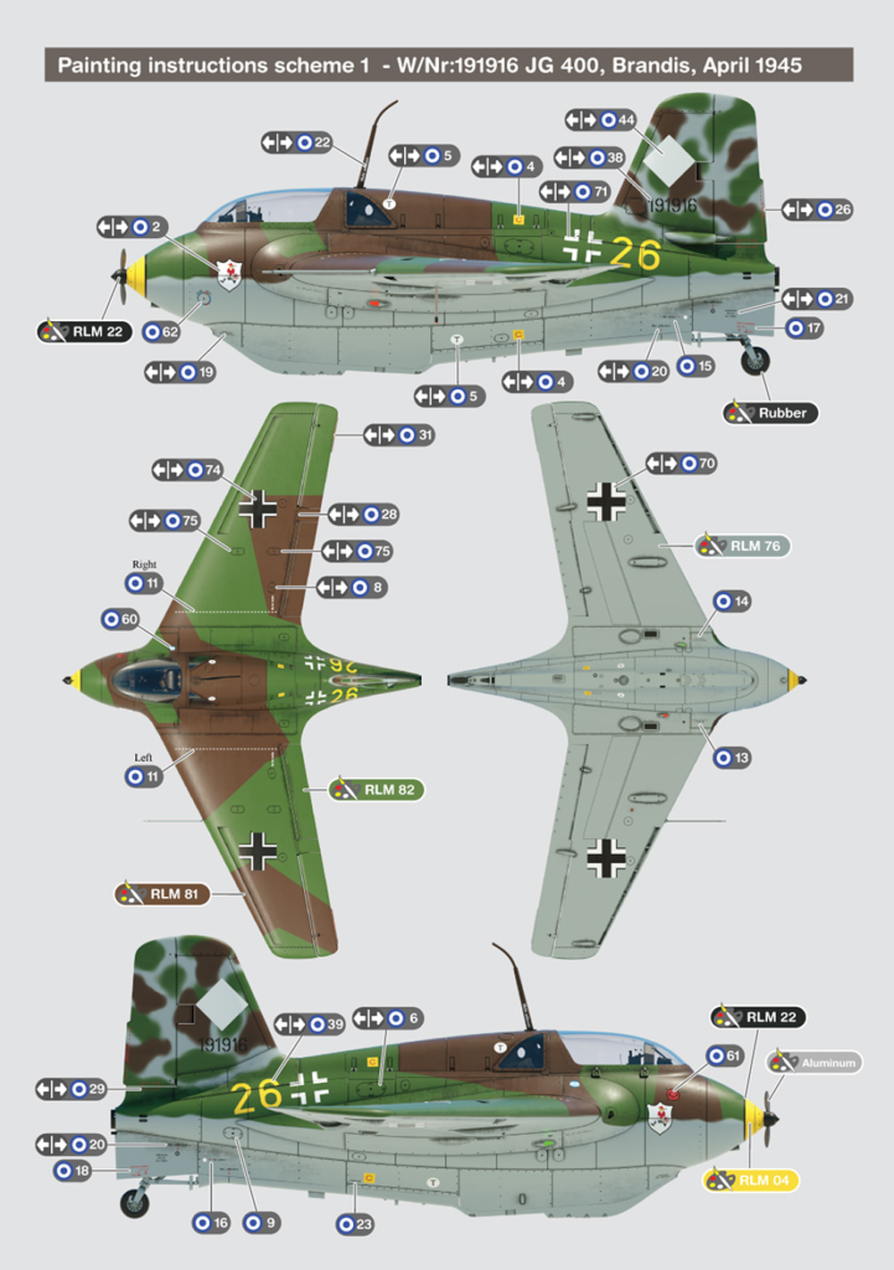 メッサーシュミット Me163B コメート プラモデル (GasPatch Models MODELS No.20-48236) 商品画像_2