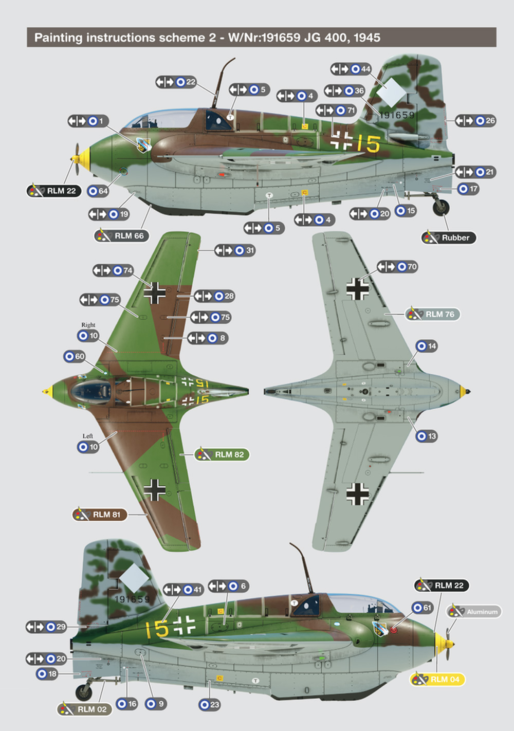 メッサーシュミット Me163B コメート プラモデル (GasPatch Models MODELS No.20-48236) 商品画像_3