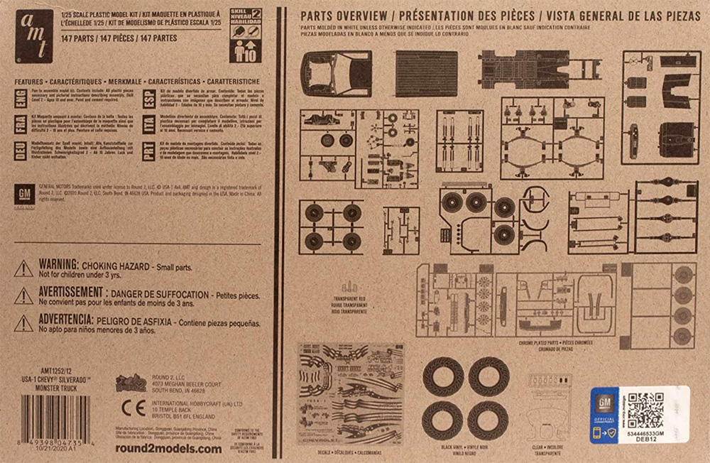 USA-1 シボレー シルバラード モンスタートラック プラモデル (amt 1/25 カーモデル No.AMT1252/12) 商品画像_1