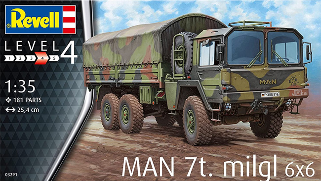 MAN 7t Milgl 6×6 プラモデル (レベル 1/35 ミリタリー No.03291) 商品画像