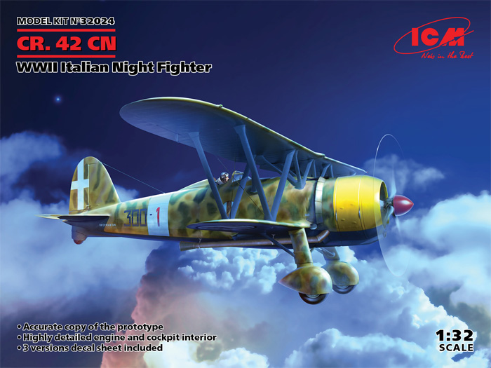 フィアット CR.42CN WW2 イタリア 夜間戦闘機 プラモデル (ICM 1/32 エアクラフト No.32024) 商品画像