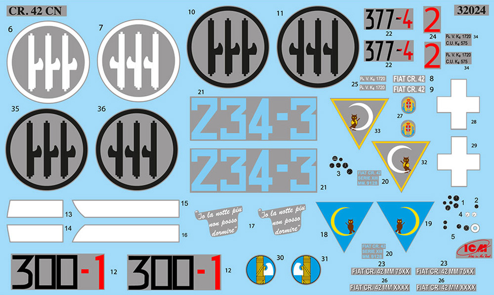 フィアット CR.42CN WW2 イタリア 夜間戦闘機 プラモデル (ICM 1/32 エアクラフト No.32024) 商品画像_1