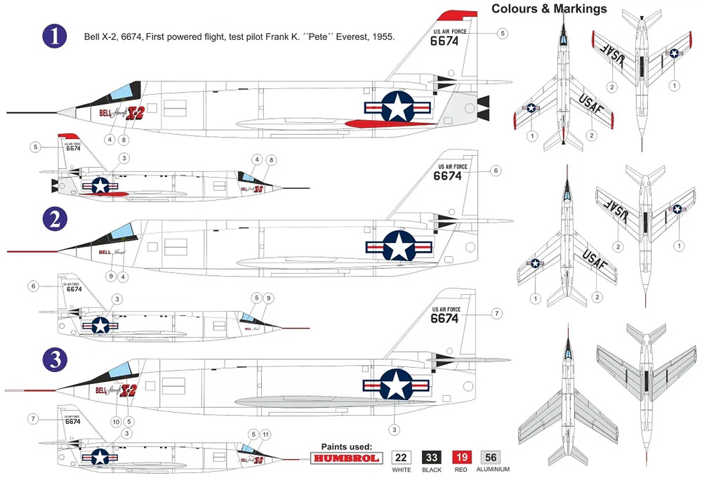 ベル X-2 スターバスター 6674 プラモデル (AZ model 1/72 エアクラフト プラモデル No.AZ7680) 商品画像_1