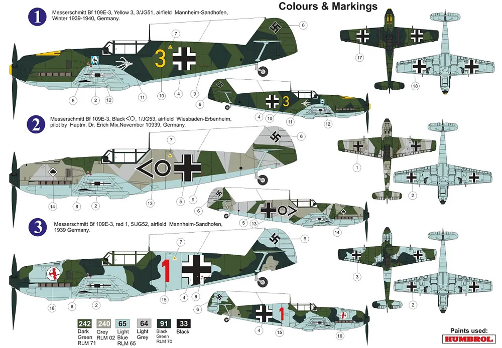 メッサーシュミット Bf109E-3 まやかし戦争 1939年 プラモデル (AZ model 1/72 エアクラフト プラモデル No.AZ7665) 商品画像_1
