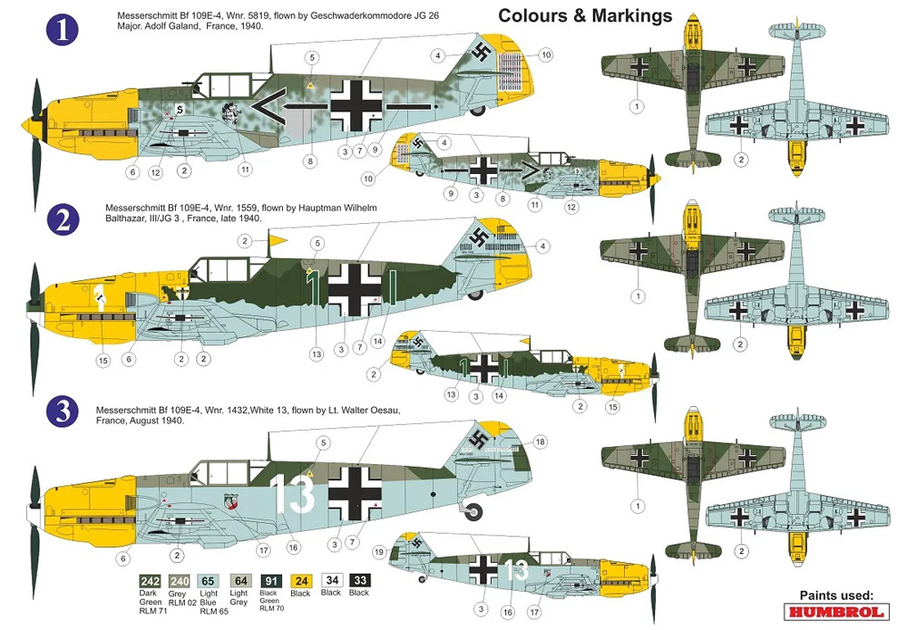 メッサーシュミット Bf109E-4 イギリス海峡上空エース プラモデル (AZ model 1/72 エアクラフト プラモデル No.AZ7682) 商品画像_1