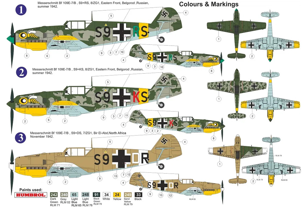 メッサーシュミット Bf109E-7/B ヤーボ ZG.1 プラモデル (AZ model 1/72 エアクラフト プラモデル No.AZ7683) 商品画像_1