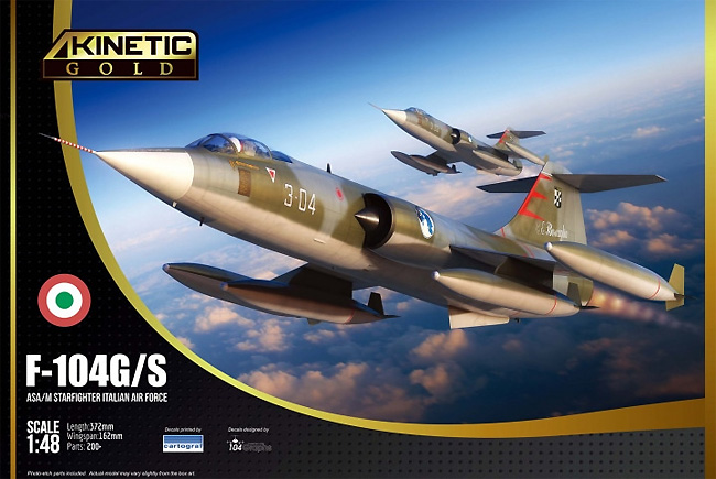 F-104G/S ASA/M スターファイター イタリア空軍 プラモデル (キネティック 1/48 エアクラフト プラモデル No.K48093) 商品画像