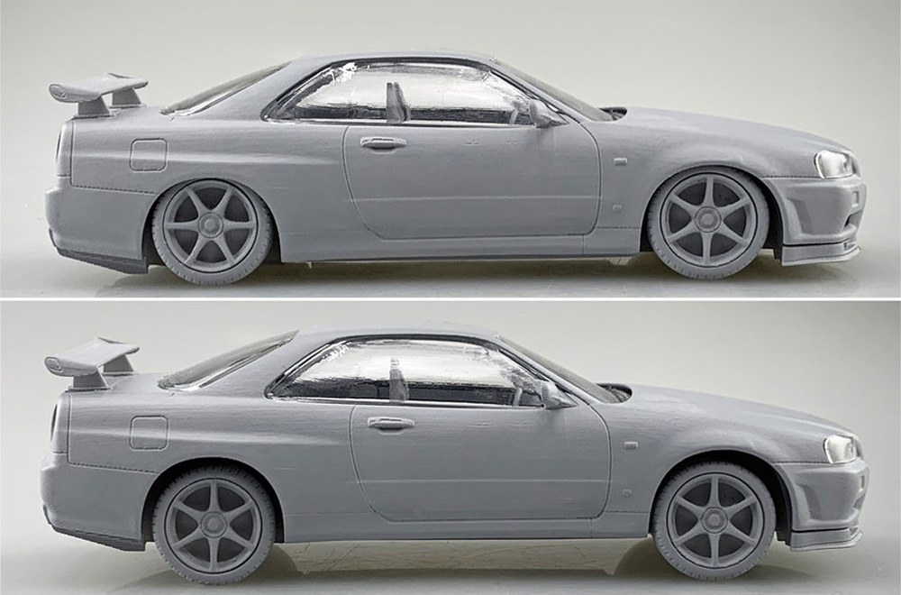 ニッサン R34 スカイライン GT-R ベイサイドブルー プラモデル (アオシマ ザ・スナップキット No.011-A) 商品画像_1