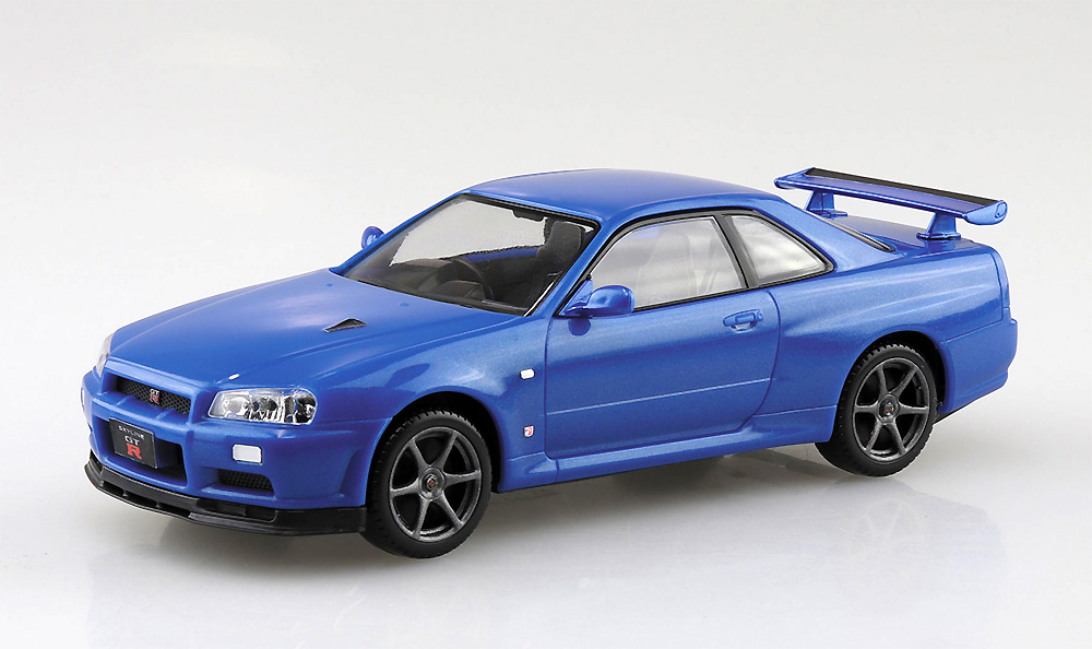 ニッサン R34 スカイライン GT-R ベイサイドブルー プラモデル (アオシマ ザ・スナップキット No.011-A) 商品画像_2