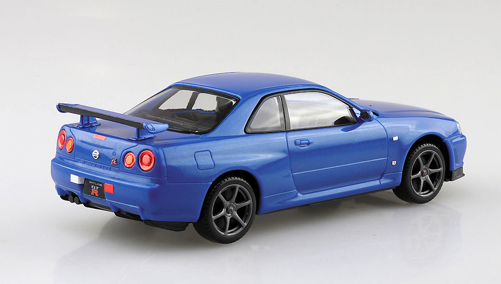 ニッサン R34 スカイライン GT-R ベイサイドブルー プラモデル (アオシマ ザ・スナップキット No.011-A) 商品画像_3