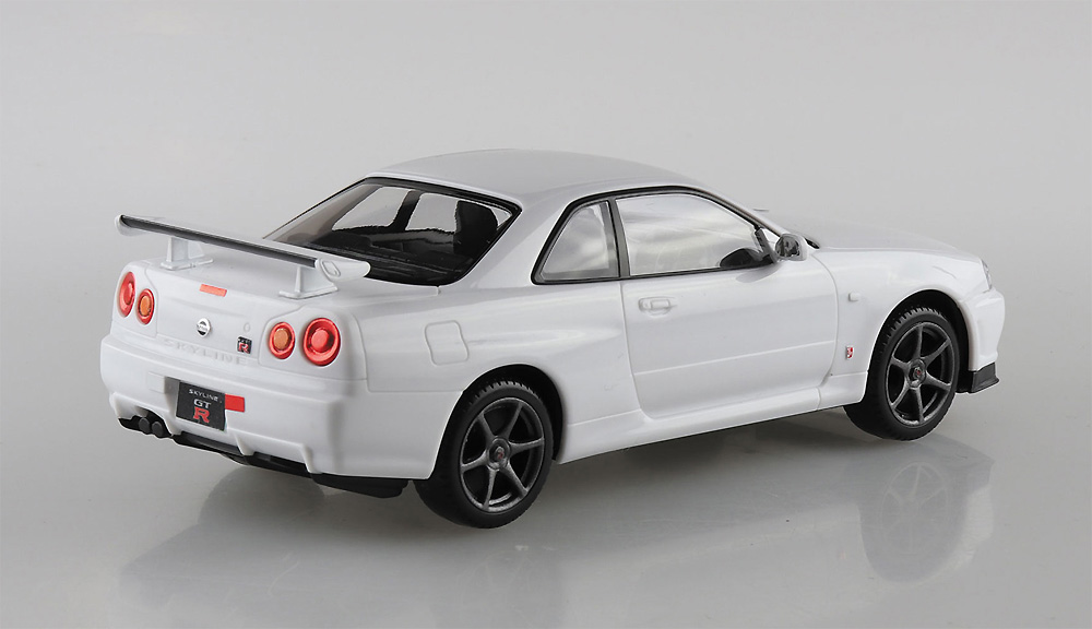 ニッサン R34 スカイライン GT-R ホワイト プラモデル (アオシマ ザ・スナップキット No.011-B) 商品画像_3