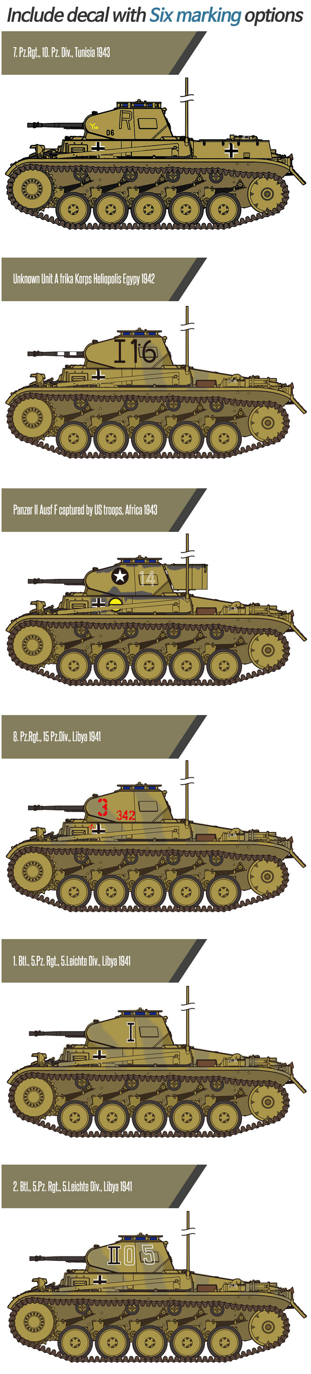 ドイツ 2号戦車F型 北アフリカ戦線 プラモデル (アカデミー 1/35 Armors No.13535) 商品画像_2