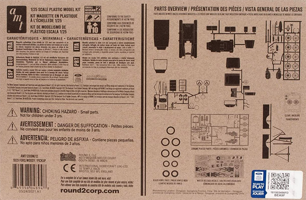 1929 フォード モデルA ウッディー ピックアップ プラモデル (amt 1/25 カーモデル No.AMT1269M/12) 商品画像_1