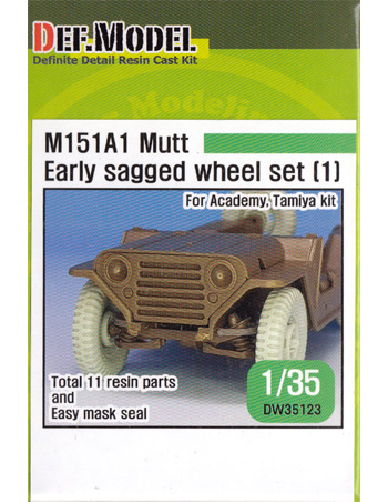 M151A1 マット 初期型 自重変形タイヤ 1 (タミヤ/アカデミー用) レジン (DEF. MODEL ホイール タイヤ No.DW35123) 商品画像