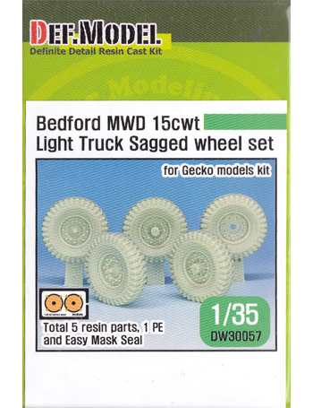 ベッドフォード MWD 15cwt トラック 自重変形タイヤ (ゲッコーモデル用) レジン (DEF. MODEL ホイール タイヤ No.DW30057) 商品画像
