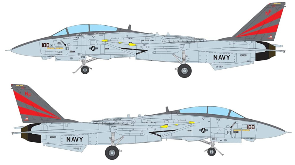 アメリカ海軍 F-14A トムキャット VF-154 ブラックナイツ プラモデル (童友社 凄！ プラモデル No.72-TOM-2) 商品画像_3