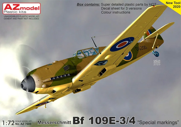 メッサーシュミット Bf109E-3/4 スペシャルマーキング パート2 プラモデル (AZ model 1/72 エアクラフト プラモデル No.AZ7689) 商品画像