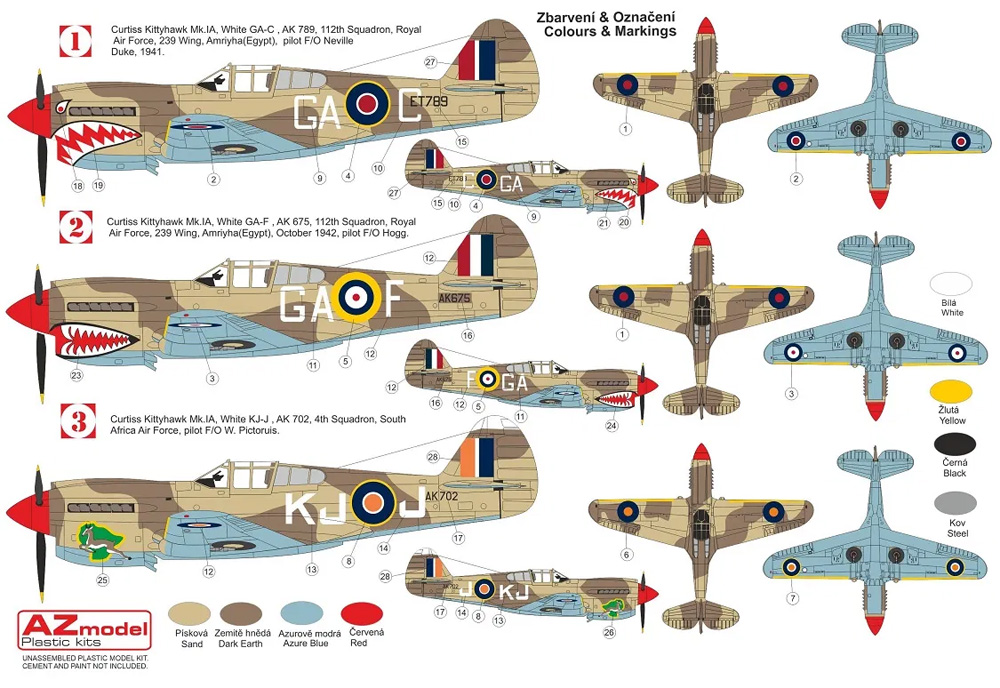 カーチス キティホーク Mk.1a RAF/SAAF プラモデル (AZ model 1/72 エアクラフト プラモデル No.AZ7693) 商品画像_1