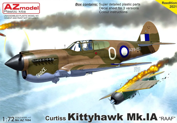 カーチス キティホーク Mk.1a RAAF プラモデル (AZ model 1/72 エアクラフト プラモデル No.AZ7694) 商品画像