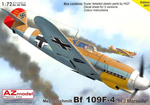 メッサーシュミット Bf109F-4 H.J.マルセイユ プラモデル (AZ model 1/72 エアクラフト プラモデル No.AZ7800) 商品画像