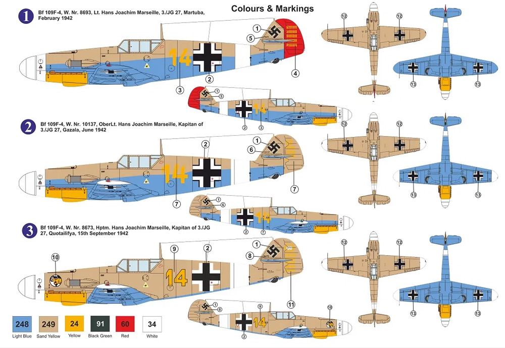 メッサーシュミット Bf109F-4 H.J.マルセイユ プラモデル (AZ model 1/72 エアクラフト プラモデル No.AZ7800) 商品画像_1