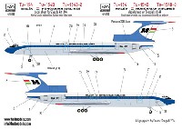 HAD MODELS 1/144 デカール Tu-154/Tu-154B/Tu-154B-2 マレーヴ・ハンガリー航空 デカール (ズべズダ用)