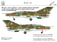 HAD MODELS 1/48 デカール MiG-21UM ハンガリー空軍 #5091 デカール