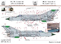 HAD MODELS 1/48 デカール MiG-21MF/Bis データーステンシル デカール