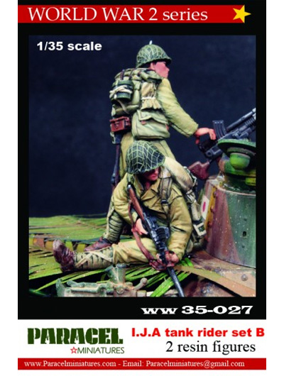 大日本帝国陸軍 戦車跨乗兵セット B 車上の跨乗兵 レジン (Paracel Miniatures WORLD WAR 2 Series No.WW35-027) 商品画像