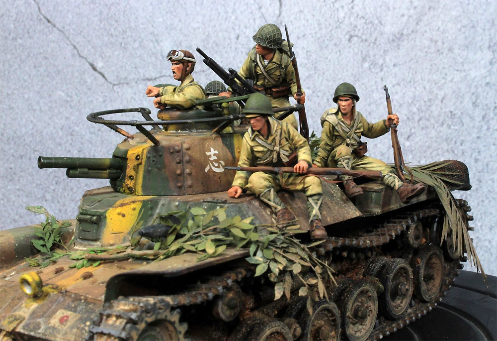 大日本帝国陸軍 戦車跨乗歩兵セット レジン (Paracel Miniatures WORLD WAR 2 Series No.BWW3506) 商品画像_1