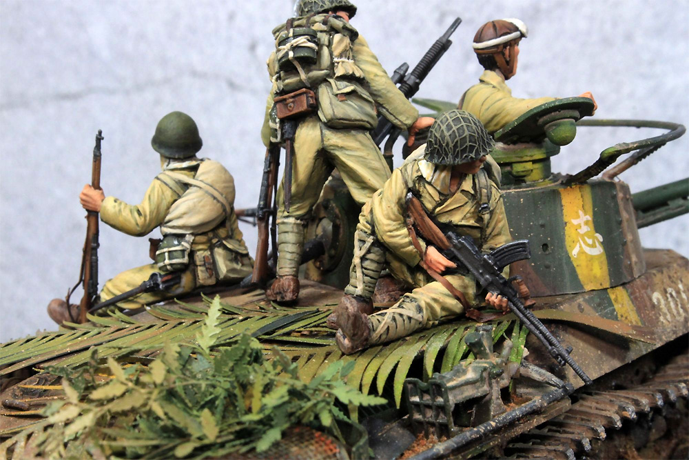 大日本帝国陸軍 戦車跨乗歩兵セット レジン (Paracel Miniatures WORLD WAR 2 Series No.BWW3506) 商品画像_2